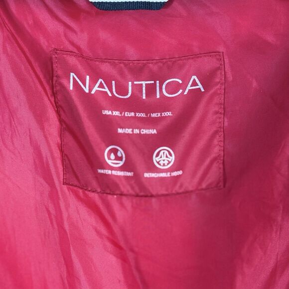 NAUTICA Sz 2XL Womens Coat Red Stretch Side Jacket Quilted Puffer Faux Fur  XXL - Picture 8 of 12